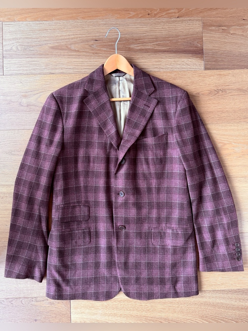 Vintage Cashmere Wool Blazer With Ermenegildo Zegna Cashmere Mens Medium Large